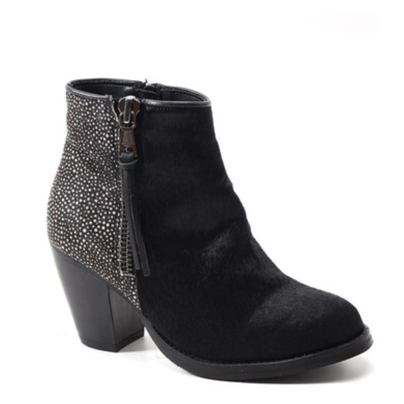 Made in Portugal Genuine Calf Hair Spec Booties - Picture 7 of 8